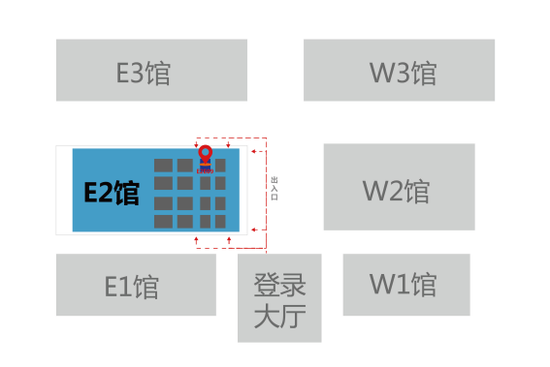 青云计算机展位示意图（E2E09）